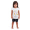 Girls summer pajama set Flamingo t-shirt + Black shorts